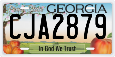 GA license plate CJA2879