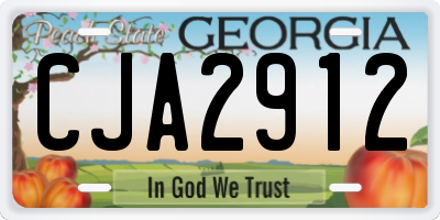 GA license plate CJA2912