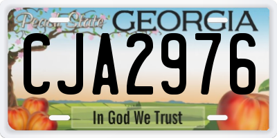 GA license plate CJA2976