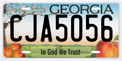 GA license plate CJA5056