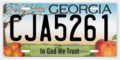 GA license plate CJA5261