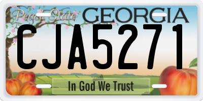 GA license plate CJA5271