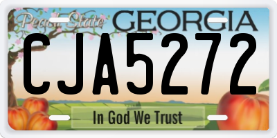 GA license plate CJA5272