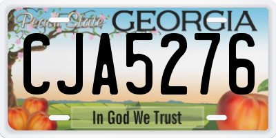 GA license plate CJA5276