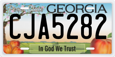 GA license plate CJA5282