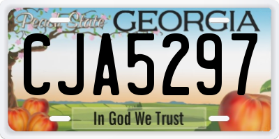 GA license plate CJA5297