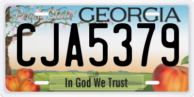 GA license plate CJA5379