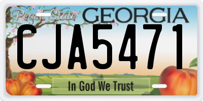 GA license plate CJA5471