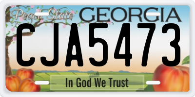 GA license plate CJA5473