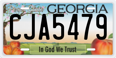 GA license plate CJA5479