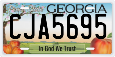 GA license plate CJA5695