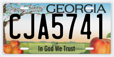 GA license plate CJA5741