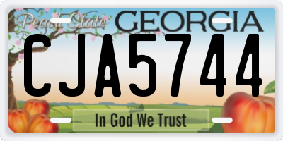 GA license plate CJA5744