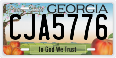 GA license plate CJA5776