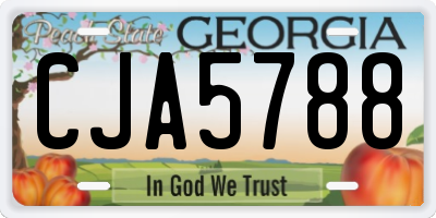 GA license plate CJA5788