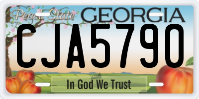 GA license plate CJA5790