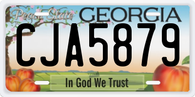 GA license plate CJA5879