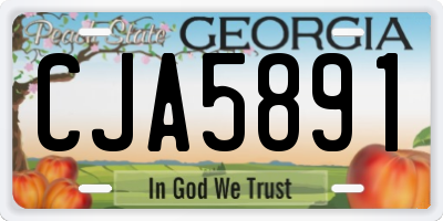 GA license plate CJA5891