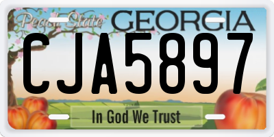 GA license plate CJA5897