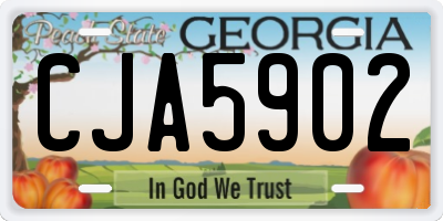 GA license plate CJA5902