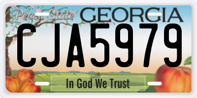 GA license plate CJA5979