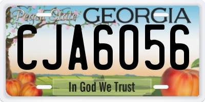 GA license plate CJA6056