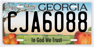GA license plate CJA6088