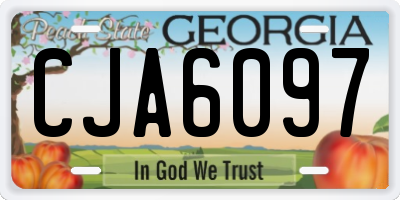GA license plate CJA6097