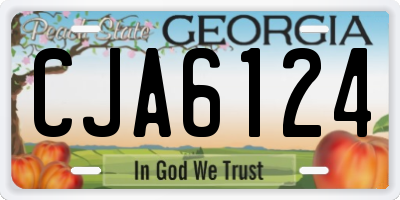 GA license plate CJA6124
