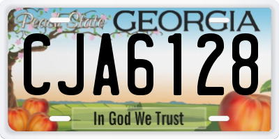 GA license plate CJA6128