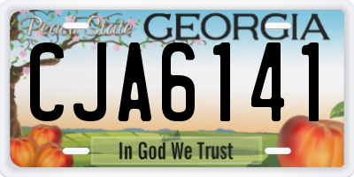 GA license plate CJA6141