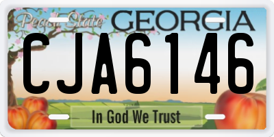 GA license plate CJA6146