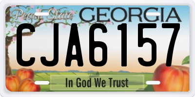 GA license plate CJA6157