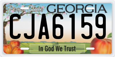 GA license plate CJA6159