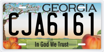 GA license plate CJA6161