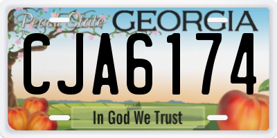 GA license plate CJA6174