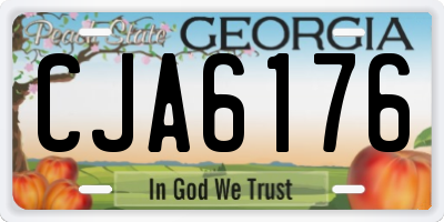 GA license plate CJA6176
