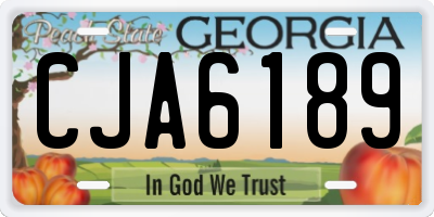 GA license plate CJA6189