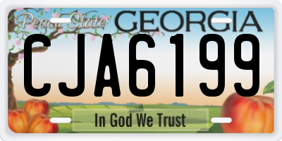 GA license plate CJA6199