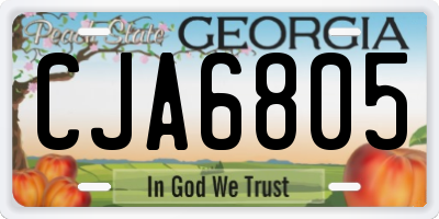 GA license plate CJA6805