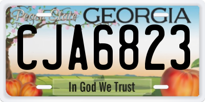 GA license plate CJA6823