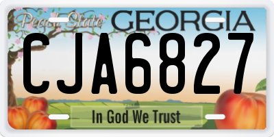 GA license plate CJA6827