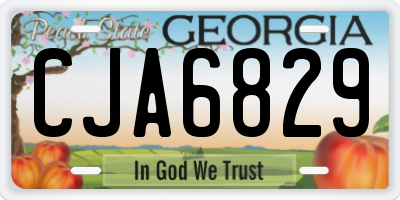 GA license plate CJA6829