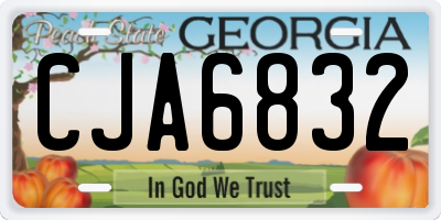 GA license plate CJA6832