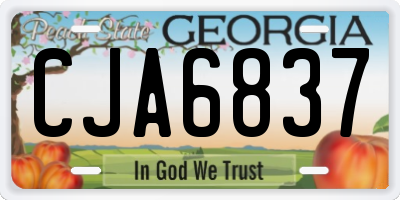 GA license plate CJA6837