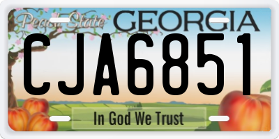 GA license plate CJA6851