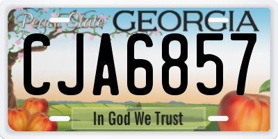 GA license plate CJA6857
