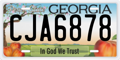 GA license plate CJA6878