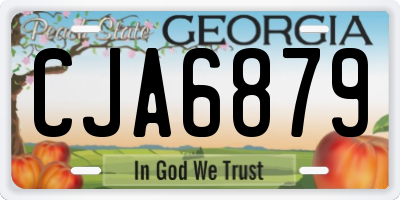GA license plate CJA6879