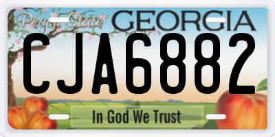 GA license plate CJA6882